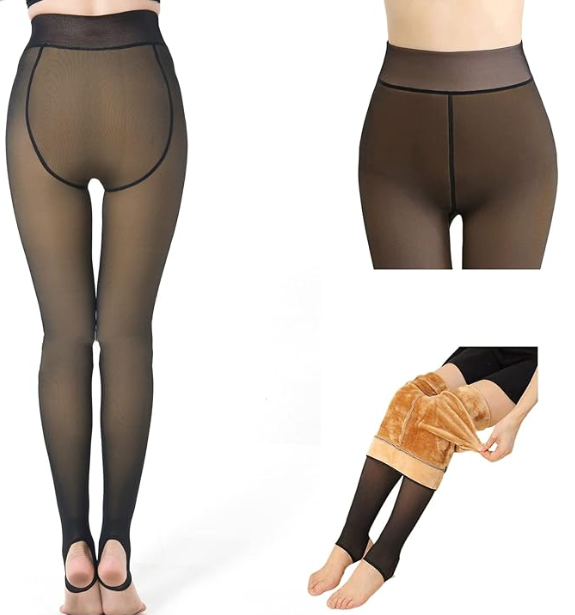 CALZA PANTYS EFECTO PIEL CON POLAR