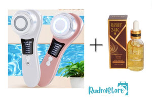 RadiantGlow™ - Pack Masajeador Facial + Serum 24K